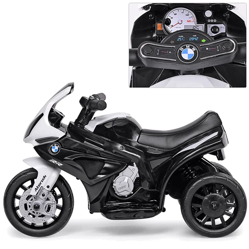 Детский электромотоцикл Bambi BMW черно-белый (JT5188L-2)