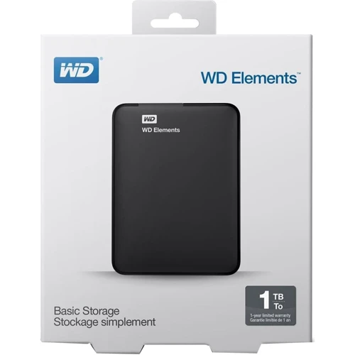 Внешний жесткий диск WD Elements 1TB (WDBUZG0010BBK-WESN): Объем памяти 1 ТБ