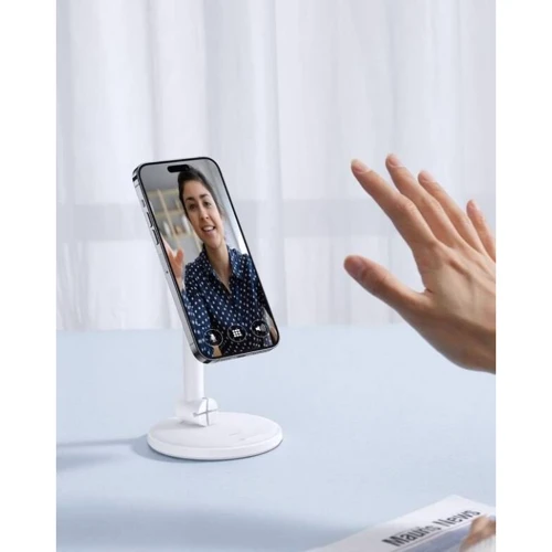 Держатель Baseus Desk Holder MagPro Moon White (B10564100211-00) for Apple iPhone 16 I 15 I 14 I 13 I 12 series фото 8