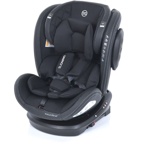 Автокрісло El Camino EVOLUTION 2 360 ME 1045-1 ISOFIX 0-36 кг Royal Black фото 6