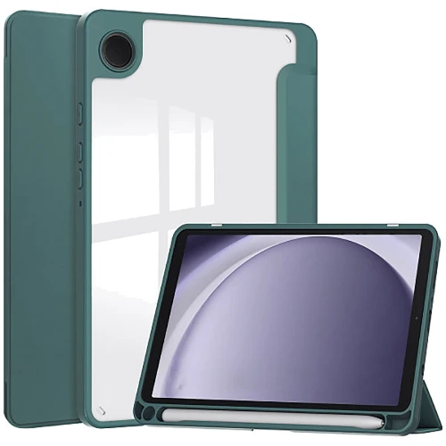 Аксесуар для планшетних ПК BeCover Case Book Soft Edge з Pencil Mount Dark Green для Samsung X115 Galaxy Tab A9 (710357): Матеріал Штучна шкіра + TPU