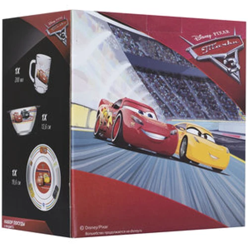 Набір дитячого посуду ОСЗ Disney Тачки 3 (3 предмета в коробці)