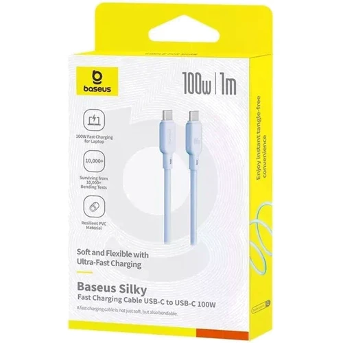 Кабель Baseus Cable USB-C to USB-C Silky Series 100W 1m Blue (P10377704313-00) фото 9