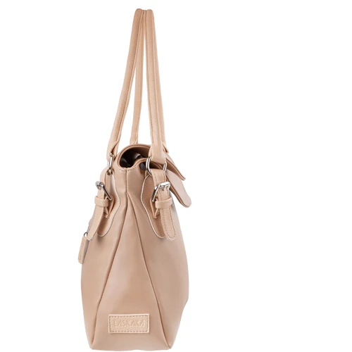 Жіноча сумка-мішок Laskara бежева (LK-10236-beige): Тип ручки Зі знімним ременем, З двома ручками, Плечовий ремінь