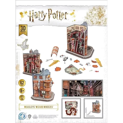 Пазл 3D Geekach Games Колдовские проделки Уизли (Weasley's Wizard Wheezes Set 3D puzzle) 4dpuz003: Количество фрагментов, шт 62