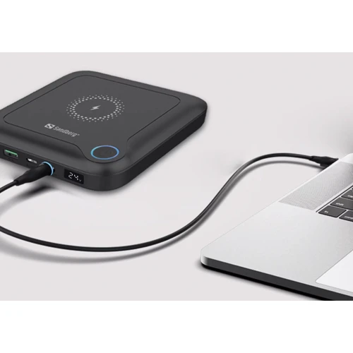 Внешний аккумулятор Sandberg Power Bank 24000mAh UPS Mode PD 85W Black (420-57): Встроенный кабель нет