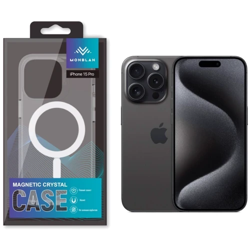 Чехол для iPhone Monblan Crystal Case Magnetic Transparent for iPhone 15 Pro