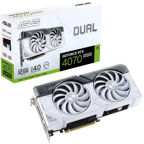 Відеокарта ASUS GeForce RTX 4070 SUPER 12GB GDDR6X DUAL-RTX4070S-12G-WHITE (90YV0K85-M0NA00): Розрядність шини пам'яті, біт 192