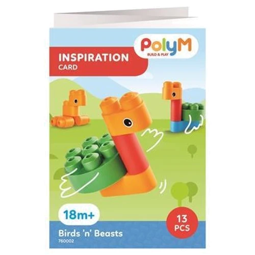 Конструктор PolyM Птицы и зверьки 13 деталей (760002)