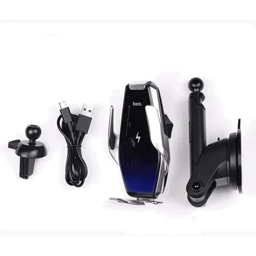 Держатель Hoco Car Holder S14 Wireless Charger 15W Silver: Тип автомобильный
