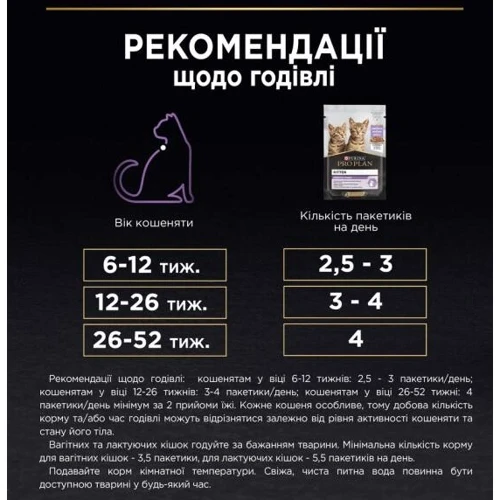 Влажный корм Purina Pro Plan Kitten Healthy Start для котят с индейкой. Кусочки в соусе 10x85 г (7613034767646) фото 7