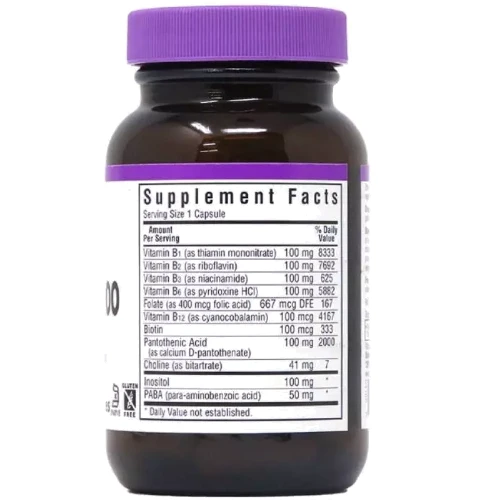 Bluebonnet Nutrition B-Complex B-Комплекс 100 50 вегетарианских капсул: Тип Витамин B