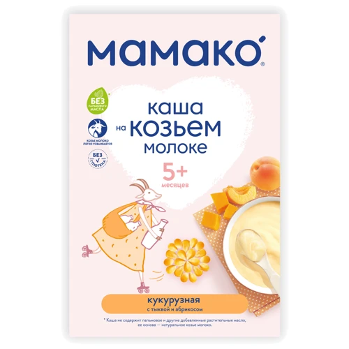 

Каша кукурузная Мамако тыква и абрикос на козьем молоке 200 г (4607088795840)