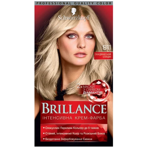 Brillance Крем-краска для волос 811 Скандинавский блондин 142.5 ml: Пол Для женщин