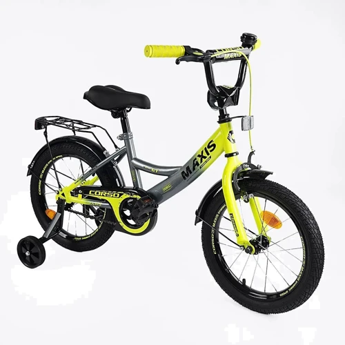 Детский велосипед Corso Maxis 18 дюймов серо-желтый (CL-18922)
