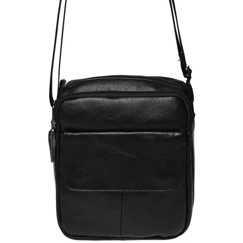 Чоловіча сумка через плече Borsa Leather чорна (K11031-black): Стать Чоловік