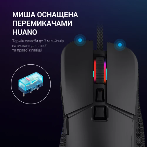 Мышь GamePro GM340 Black: Количество кнопок 7