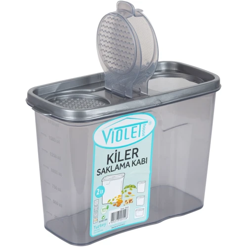 Контейнер для сыпучих Violet House 2 л (0552 Transparent Black): Тип один предмет