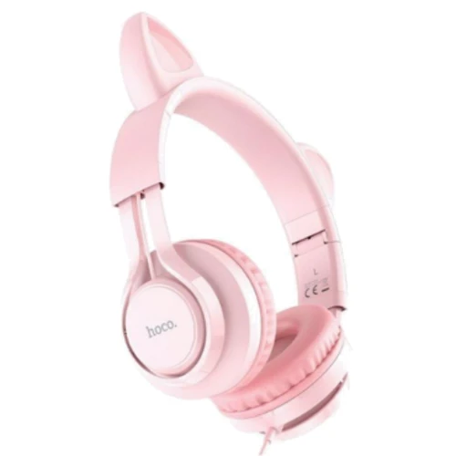 Навушники Hoco W36 Cat Ear 3.5mm Pink
