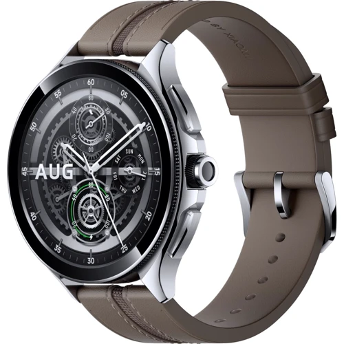 Смарт-часы Xiaomi Watch 2 Pro Silver Case with Brown Leather Strap (Global)