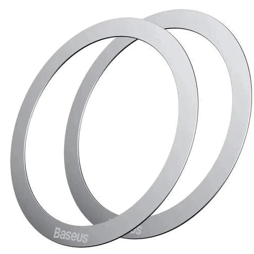 Держатель Пластина для MagSafe Baseus Halo Series Magnetic Metal Ring (2pcs) Silver (PCCH000012)
