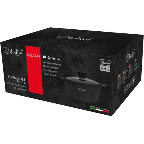 Кастрюля Bollire BR 1102: Объем, л 2.4
