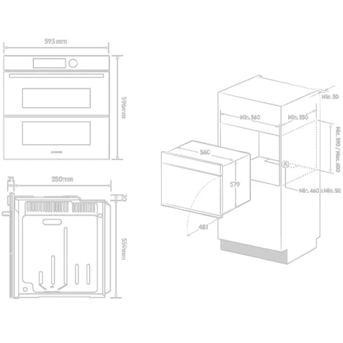 Духова шафа електрична Samsung NV7B4345VAK/WT: Клас енергоспоживання A+