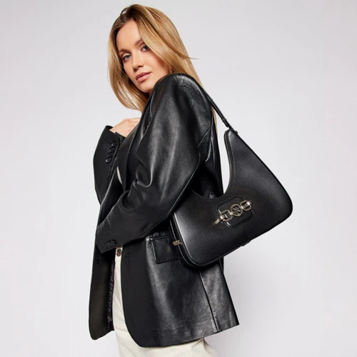 Женская сумка хобо Guess Hensely Hobo черная (HWVB8113020-BLA): Страна производитель Вьетнам