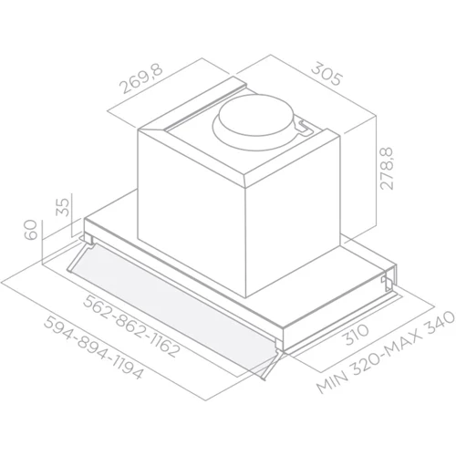 Вытяжка Elica BOX IN PLUS IXGL/A/60: Управление Механическое