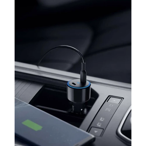 Зарядний пристрій ANKER USB-С Car Charge PowerDrive + III Duo - 30W PD + 18W USB-C Black (A2725H11): Особливості USB-C, Швидка зарядка, Power Delivery (PD)