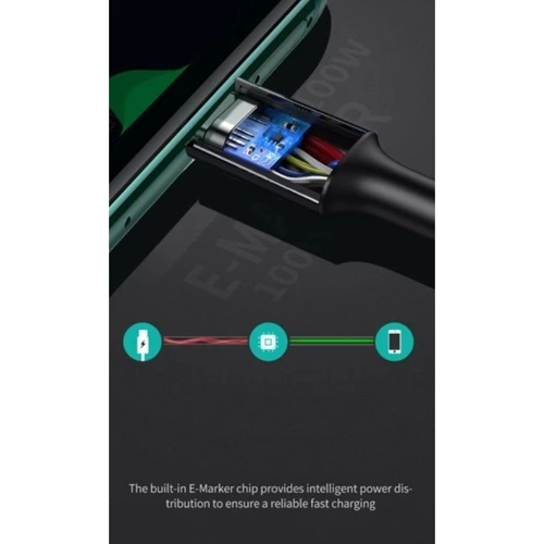 Кабель Ugreen USB-C to USB-C 100W 5A 2m Black (80372) фото 7