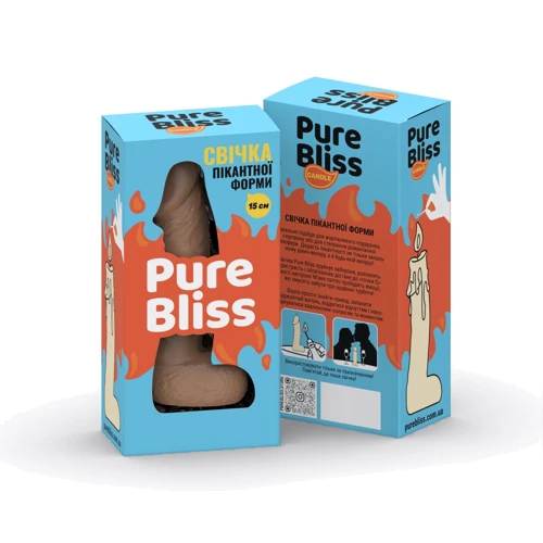 Свеча в виде члена Pure Bliss MINI Brown 15 см