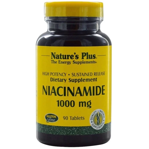 Nature's Plus Niacinamide 1000 mg 90 Tabs Ниацинамид