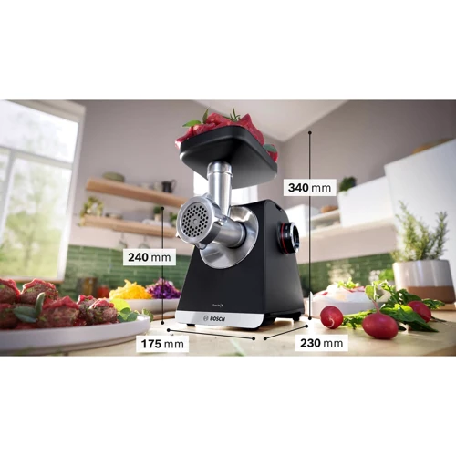Мясорубка Bosch MultiPower Serie 6 MFWS650B: Потребляемая мощность, Вт 500