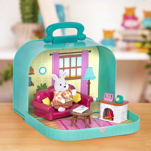 Игровой набор Li'l Woodzeez Кейс голубой (гостиная) с аксессуарами (WZ6599Z): Производитель Li`l Woodzeez