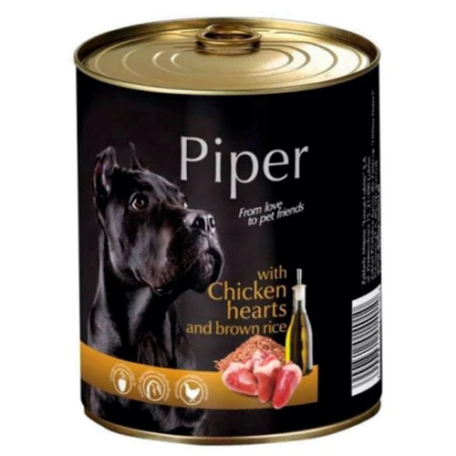 Вологий корм для собак Dolina Noteci Piper Dog з курячим серцем і рисом 400 г (28279)