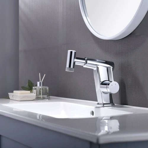 Смеситель для раковины Lefton Pull-Out Faucet with Temperature Display & LED Light - BF2207 Chrome