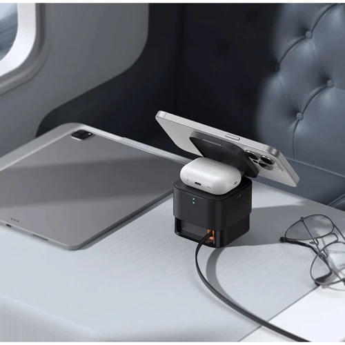 Зарядное устройство Baseus Wireless Charging Magnetic MagPro 2in1 25W Black (P10264100121-00) for Apple iPhone 16 I 15 I 14 I 13 I 12 series and Apple AirPods фото 6