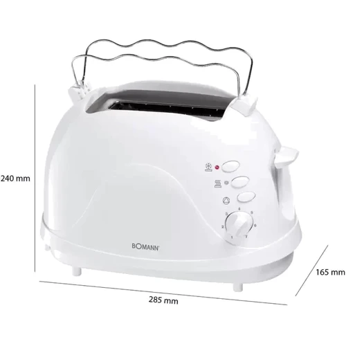 Тостер Bomann TA 246 CB white: Мощность 700 Вт