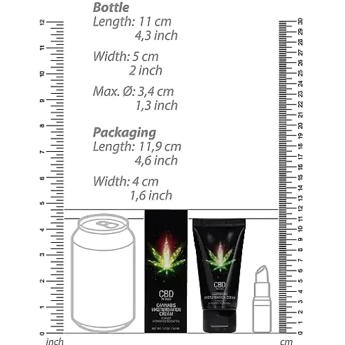 Стимулирующий крем для женщин Shots - CBD Cannabis Masturbation Cream For Her, 50 ml