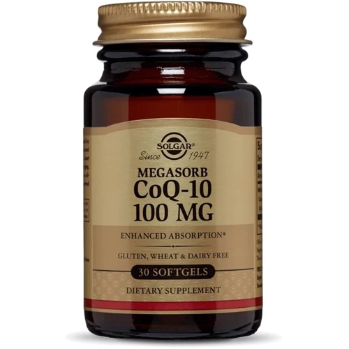 Solgar Megasorb CoQ-10 Солгар Коензим Q10, доповнений, CoQ-10 100 mg 30 капсул
