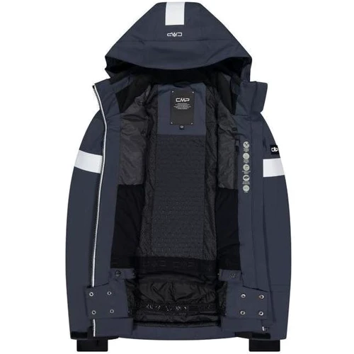 Горнолыжная куртка CMP Man Jacket Zip Hood (31W0107-U911) 46 синяя с капюшоном: Состав Эластан, Полиамид