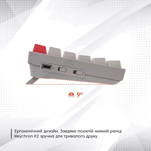 Клавиатура Keychron K2 84 Key Gateron G PRO Red Wireless UA Retro No Led (K2K1_KEYCHRON): Тип клавиш механический