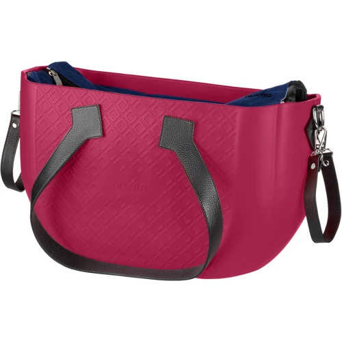 Сумка для мами Nuvita MyMia ручки еко-шкіра, килимок, ремені для коляски малиново-чорний (NV8801L/02N/23B/13B/33B)