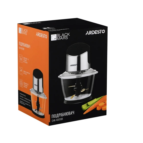 Подрібнювач Ardesto CHK-4001BR: Кількість насадок 1 (подвійний ніж для подрібнення)