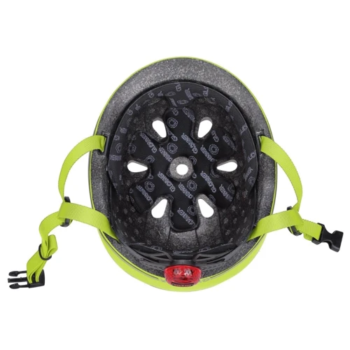 Шлем защитный детский GLOBBER EVO LIGHTS, пастельный зеленый, с фонариком, 45-51см (XXS/XS): Пол унисекс