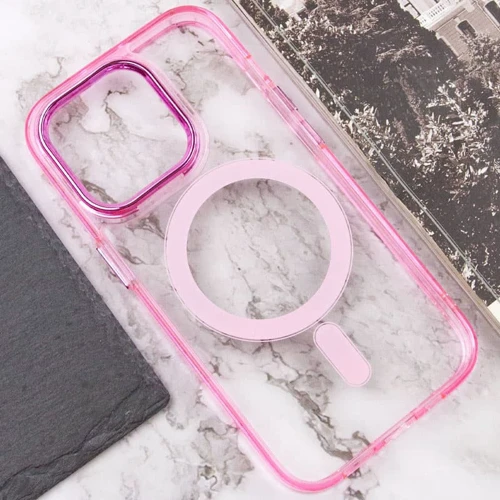 Чехол для iPhone Epik TPU Iris with MagSafe Pink for iPhone 14: Тип чехла накладка на заднюю часть