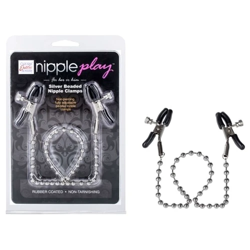 Зажимы для сосков Nipple Clamps Silver Beaded