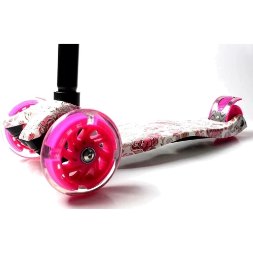 Дитячий самокат MAXI. Flowers Roses (світяться колеса) 1129132051: Тип коліс литі