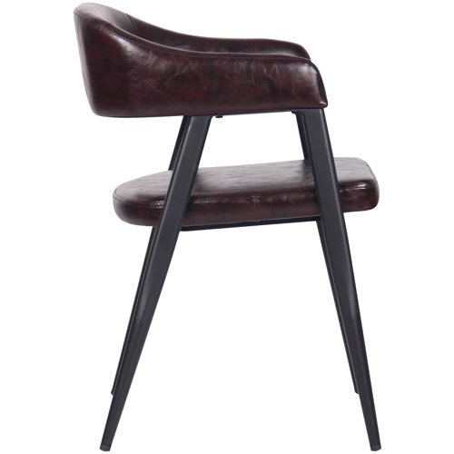Крісло AMF Ramones dark brown (545672): Матеріал каркаса метал, штучна шкіра